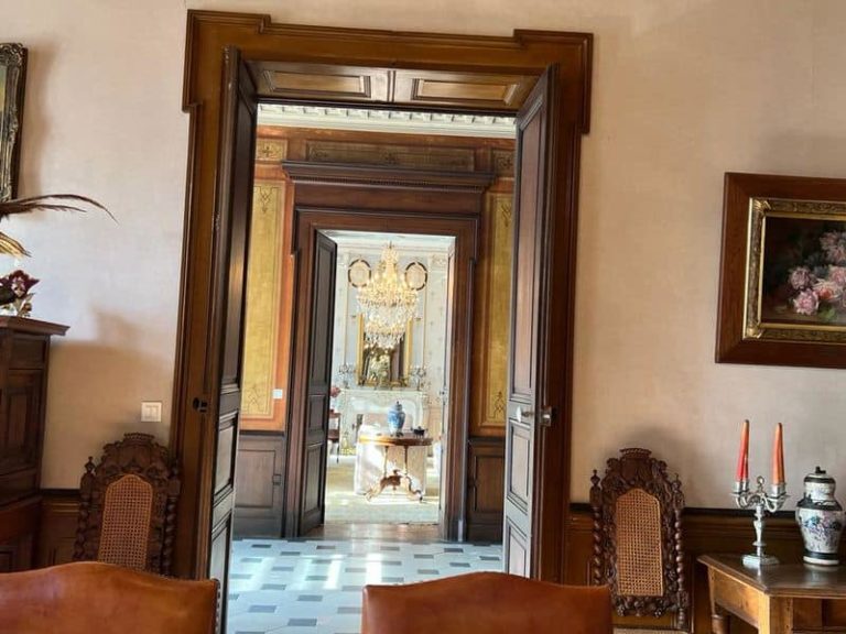 Prestigieuse enfilade de pièces du château du 19e dans le Béarn
