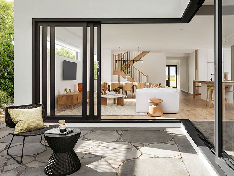 Vue terrasse intérieur maison design