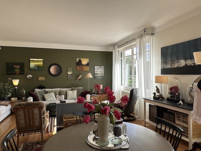 Salon lumineux dans une maison de charme à Trespoey, Pau